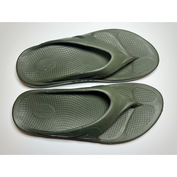 OOFOS Original Forest Green Flip Flop Thong Sandals Unisex Men 13 Women 15 EU 46 - Picture 7 of 11
